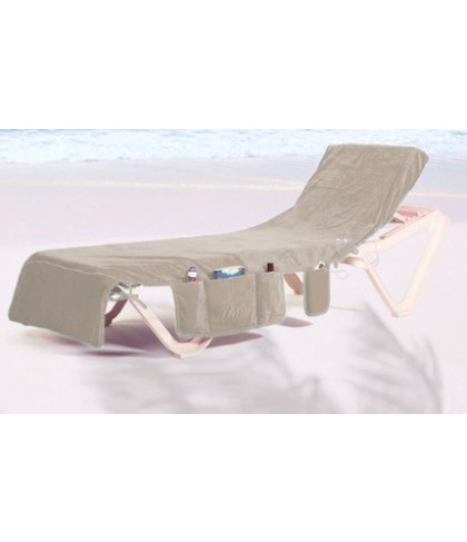 ITSA strandlaken voor op een strandbed BEIGE